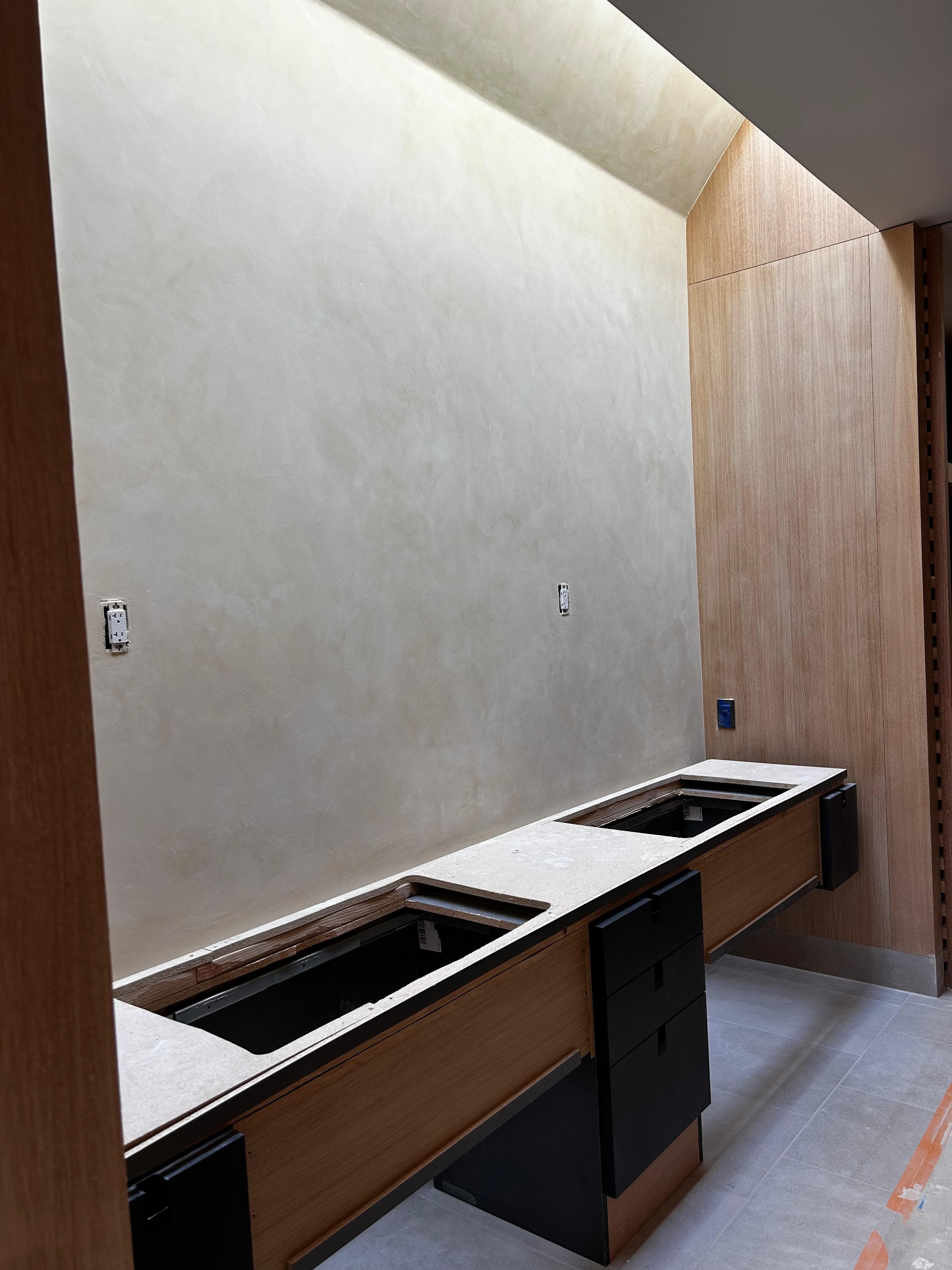 Terrell Hills plaster project before, San Antonio TX