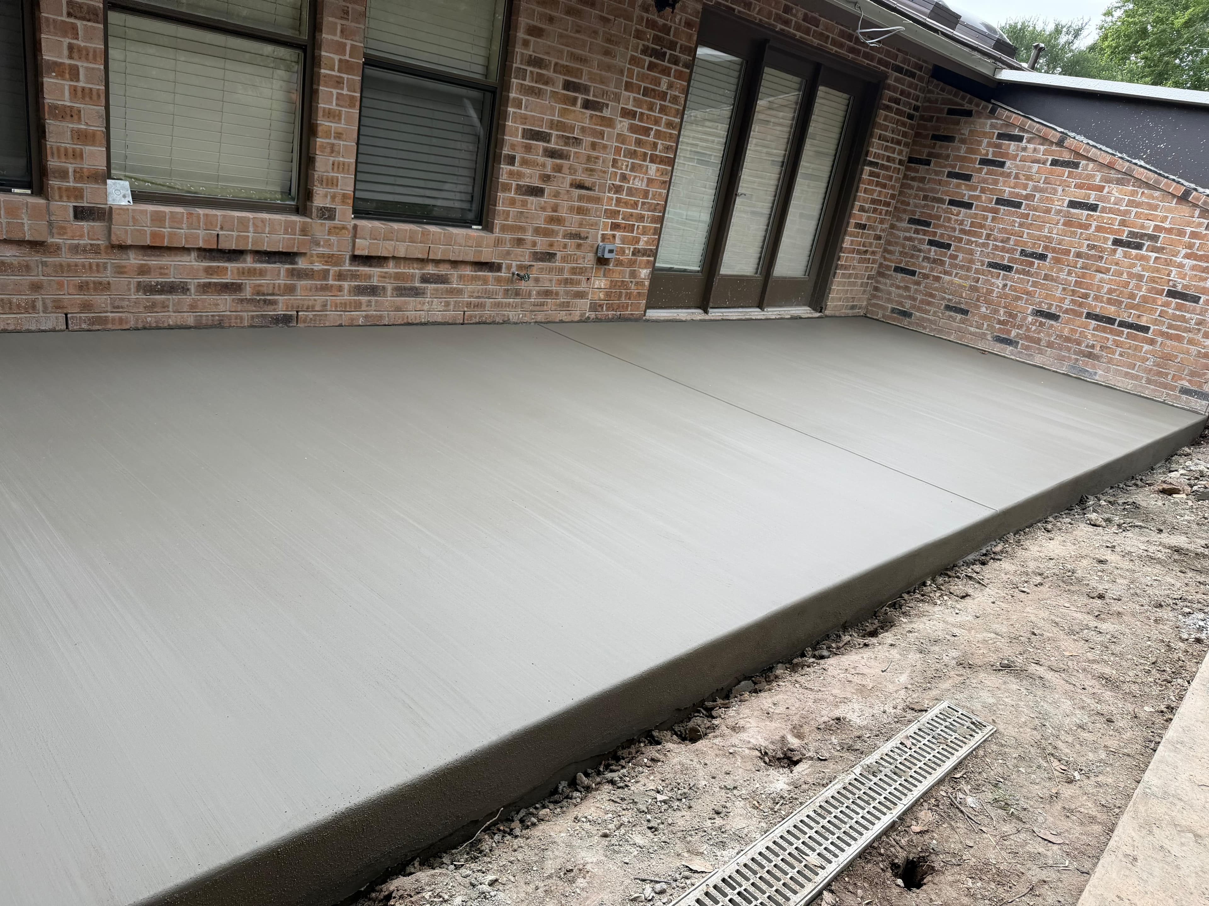 Finished concrete patio in San Antonio TX by Raging Bull Contracting