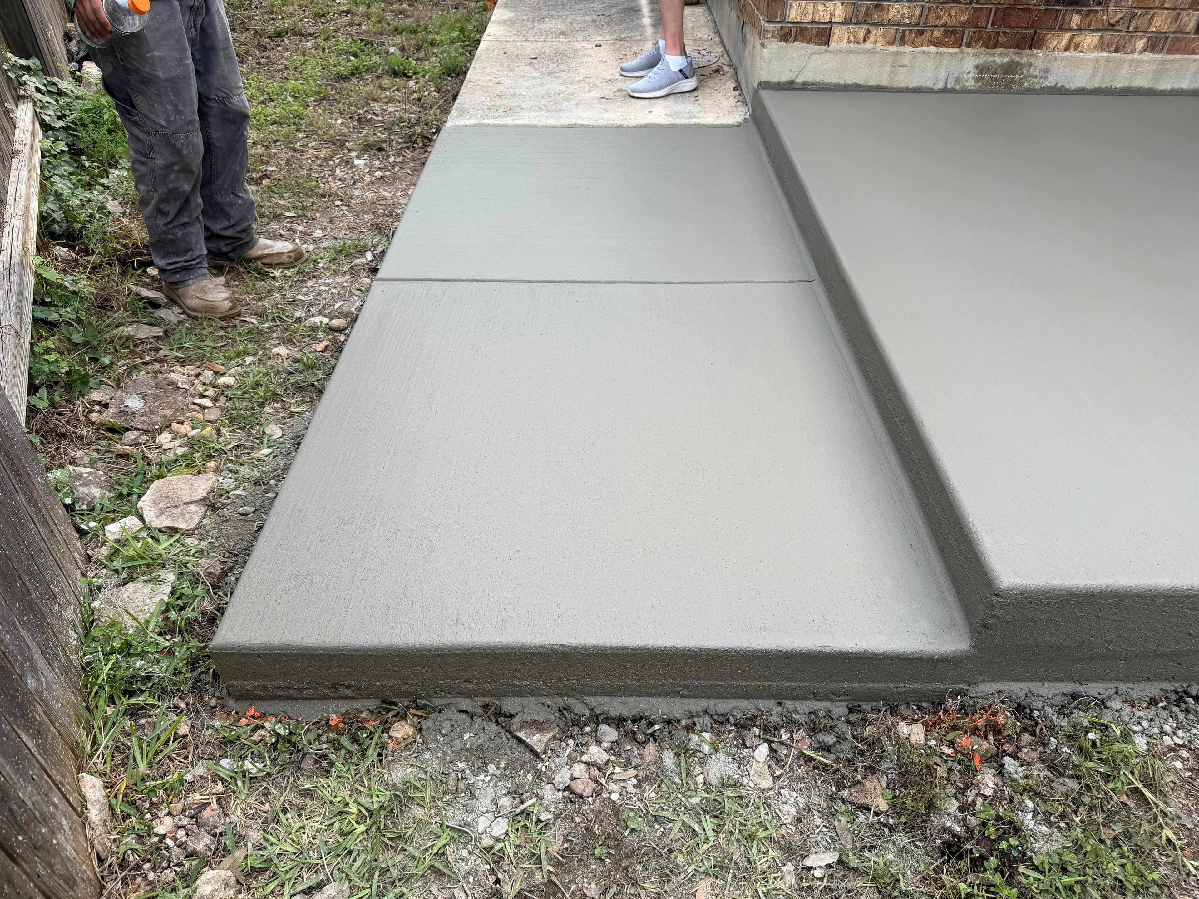 Outdoor concrete slab, San Antonio TX