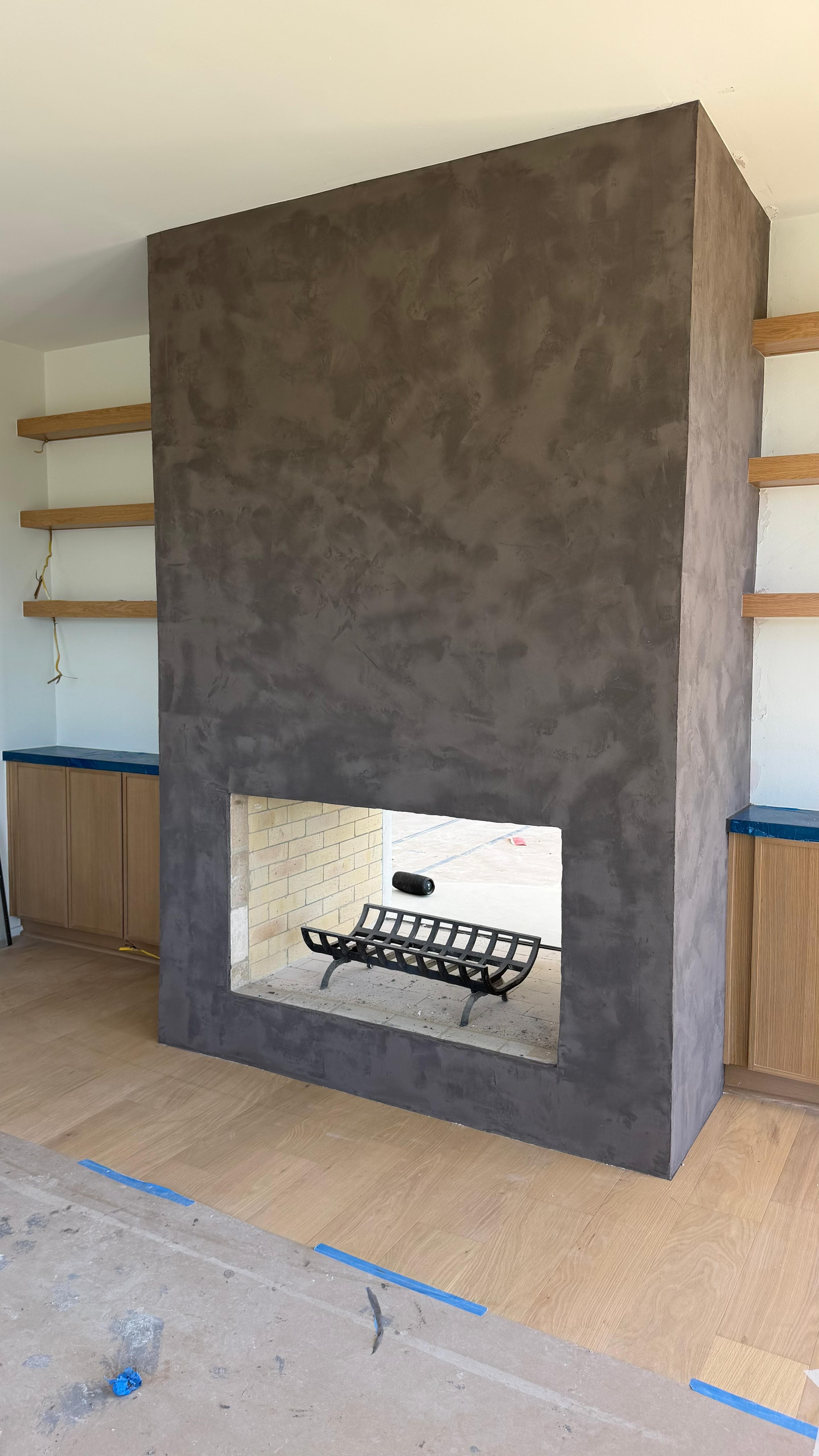 Hand-applied plaster finish in Alamo Ranch, San Antonio TX